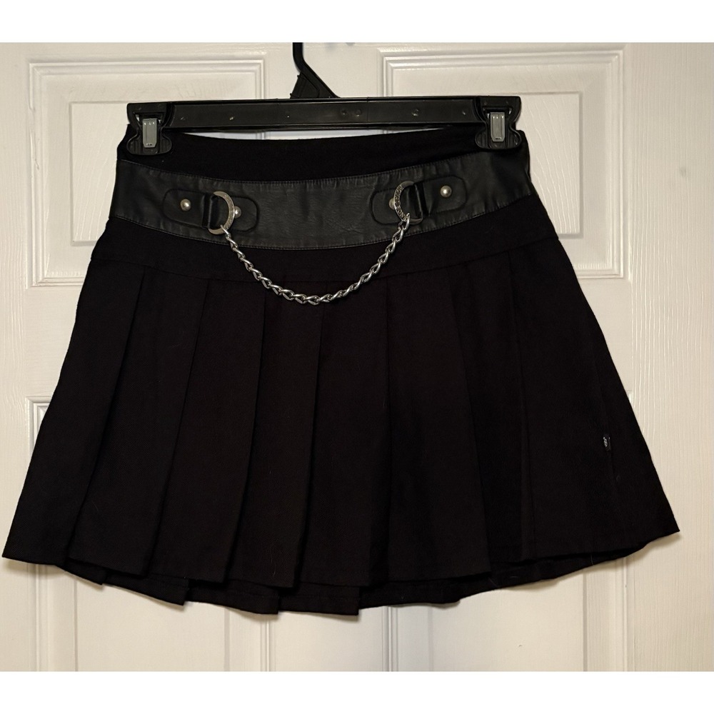 Royal Bones By Tripp NYC Daang Goodman Black Skirt With Chain. Y2K Emo / Goth